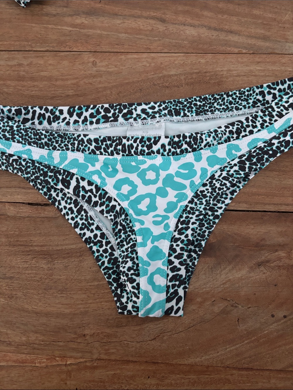 OndadeMar Teal and Black Leopard Halter Bikini - Picture 4 of 16